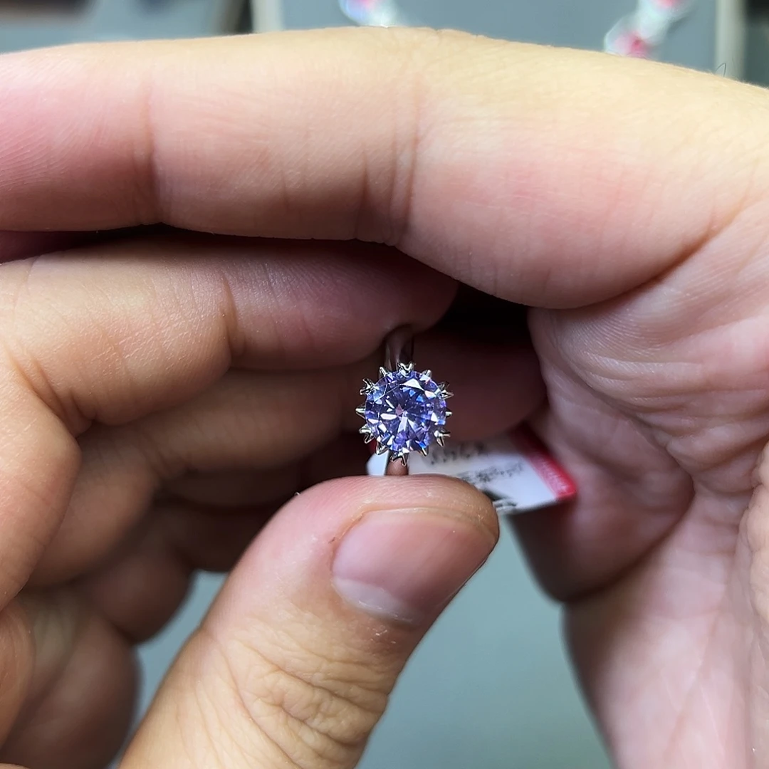 彩色蓝宝石戒指合金38283