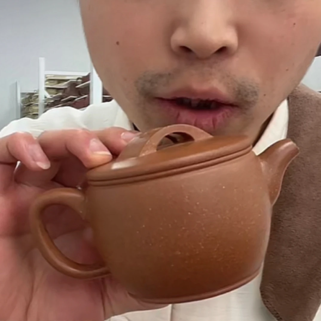 宜兴原矿手工紫砂壶蟹黄段泥汉瓦