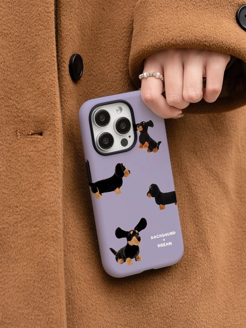 腊肠狗甜妹少女高级感小众菲林二合一新萌适用苹果17promax小米17