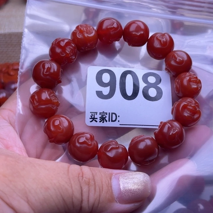 樱***桃颈饰未镶嵌南红玛瑙