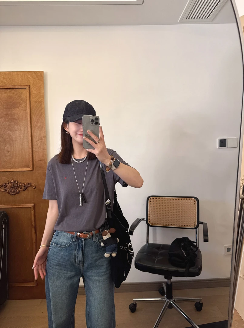 【NO退NO换】欧货心心念念桑蚕丝刺绣凉爽短袖