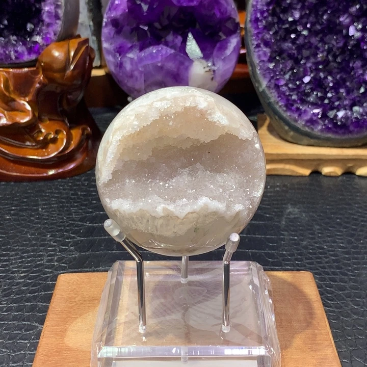 紫晶未镶嵌珠宝半成品24.淡粉色开口笑