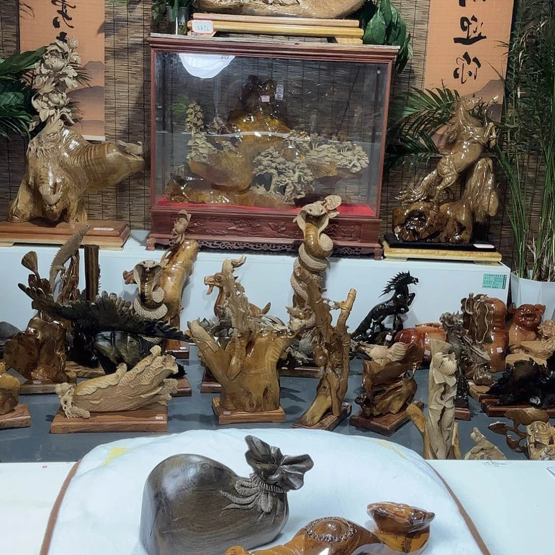 金丝楠总*眠金丝楠木摆件福袋