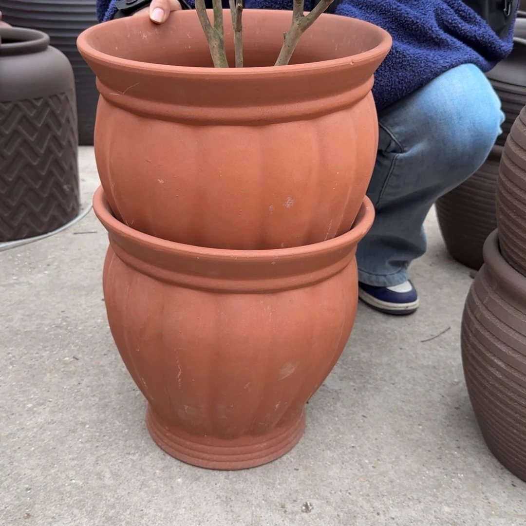 紫砂花盆口30高30宜兴紫砂