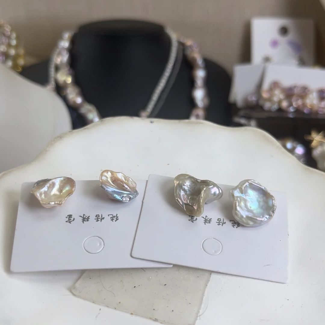 未镶嵌淡水珍珠耳饰【纯恬】多样性发货