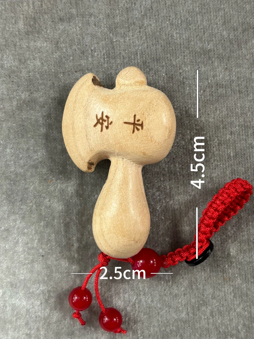 非金属木质手链 正面平安红绳桃木手工斧头挂件时尚可爱精美手绳