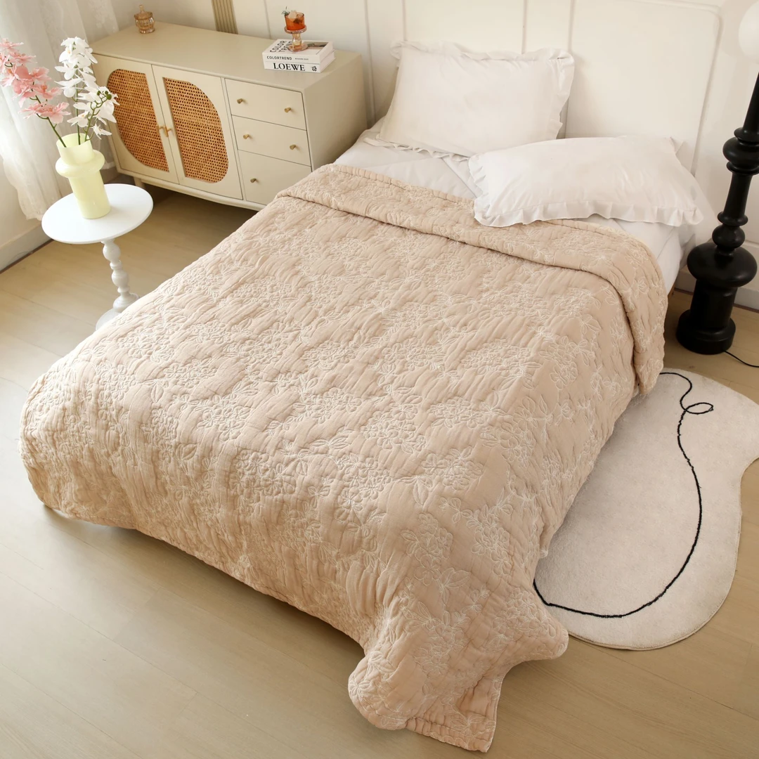 【汉麻泡芙被】150cm*200cm高端多功能可铺可盖四季用亲肤床品