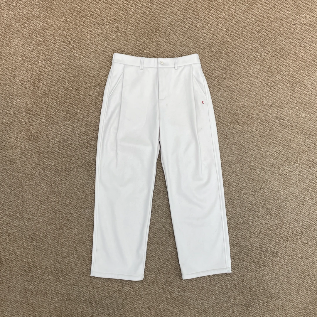 马丁叔叔 秋冬新款轻奢百搭刺绣阔腿直筒裤