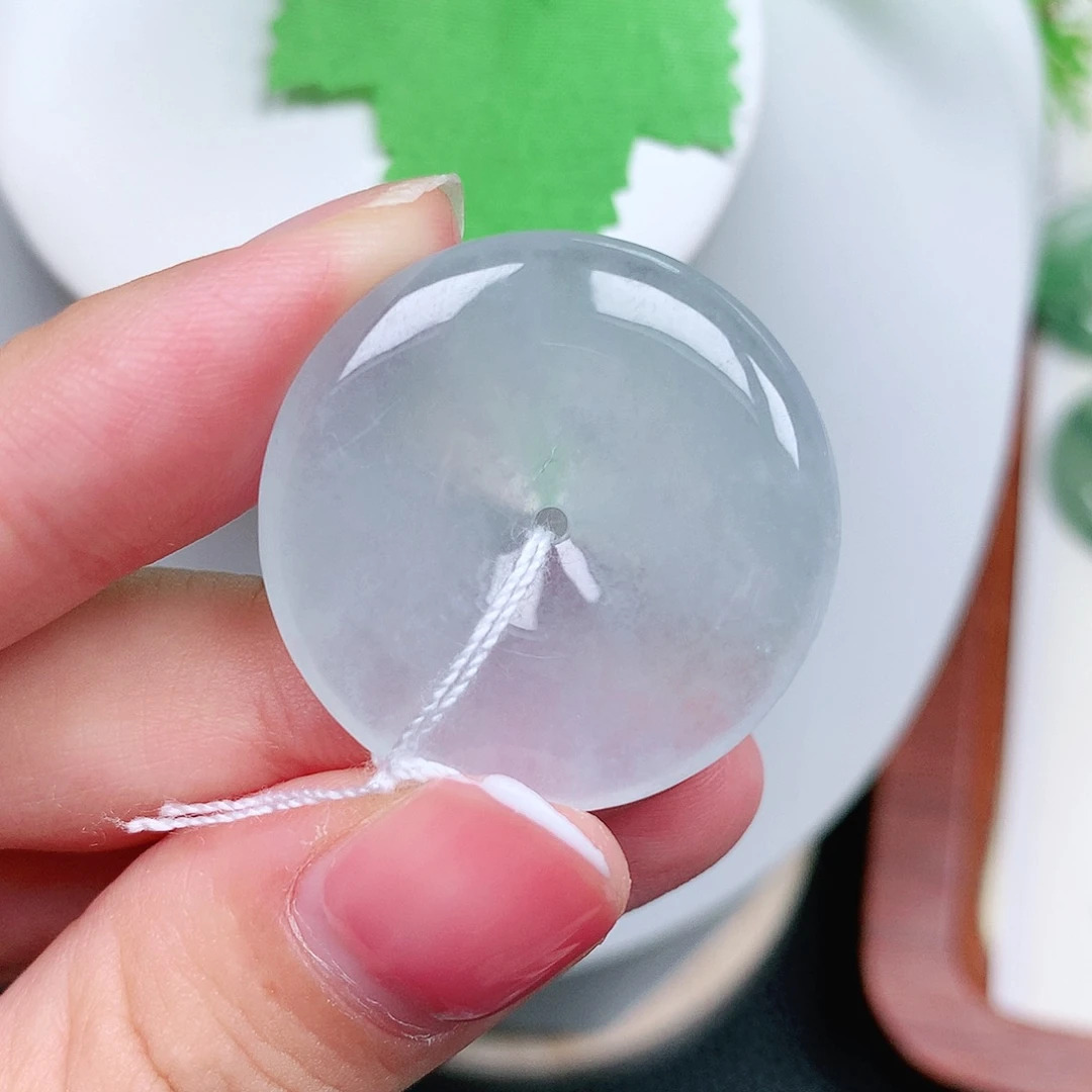 翡翠未镶嵌颈饰平安28.6-5.3