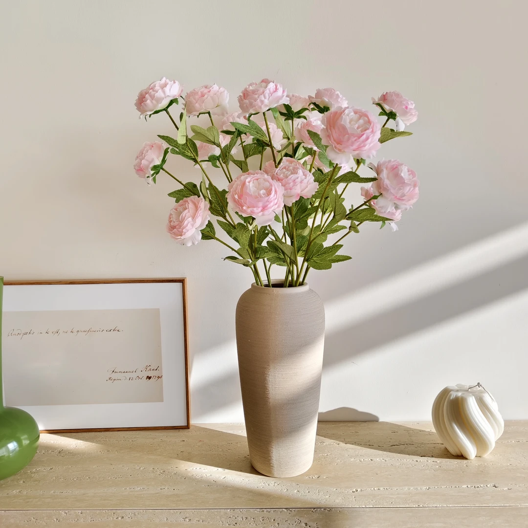 仿真洋牡丹仿真花假花火爆小牡丹粉嫩客厅摆件家居装饰婚礼