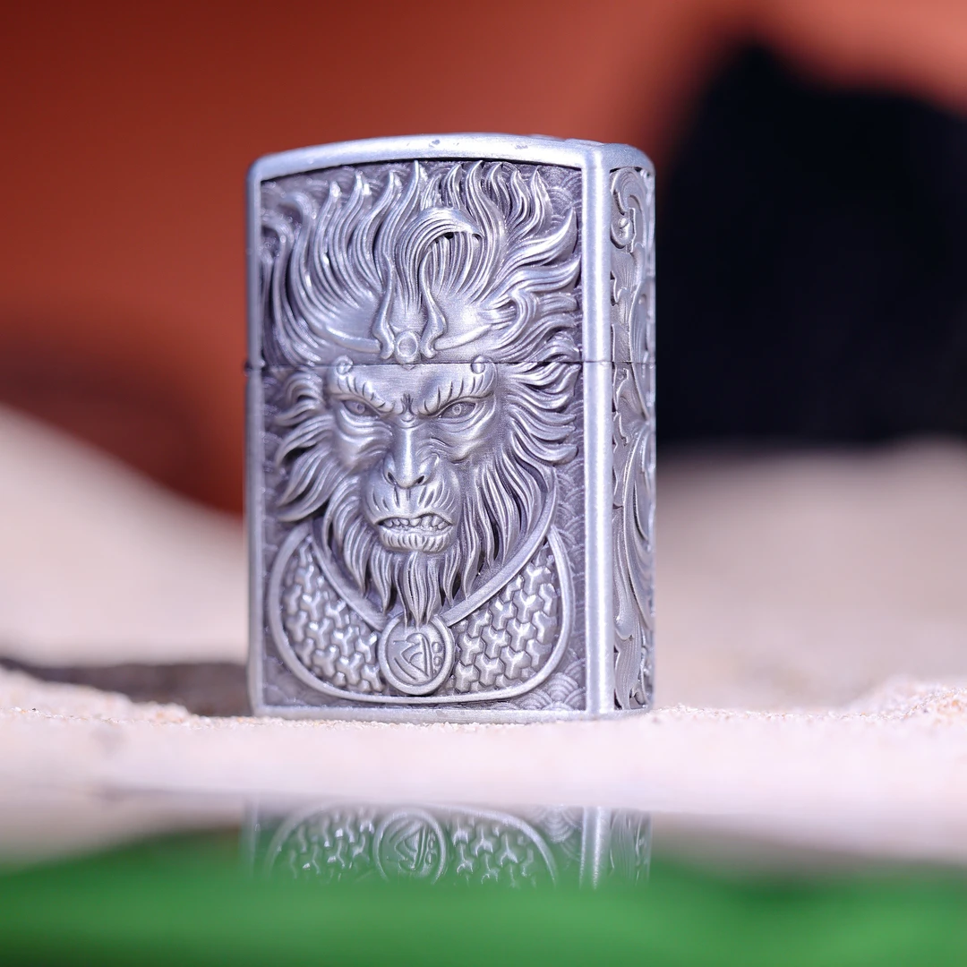 【火机华南仓】ZORRO魔猴悟空煤油防风打火机（银）