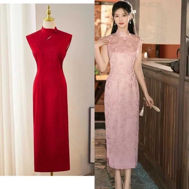 新中式旗袍敬酒服2025新款春夏结婚订婚红色新娘当天回门便装礼服