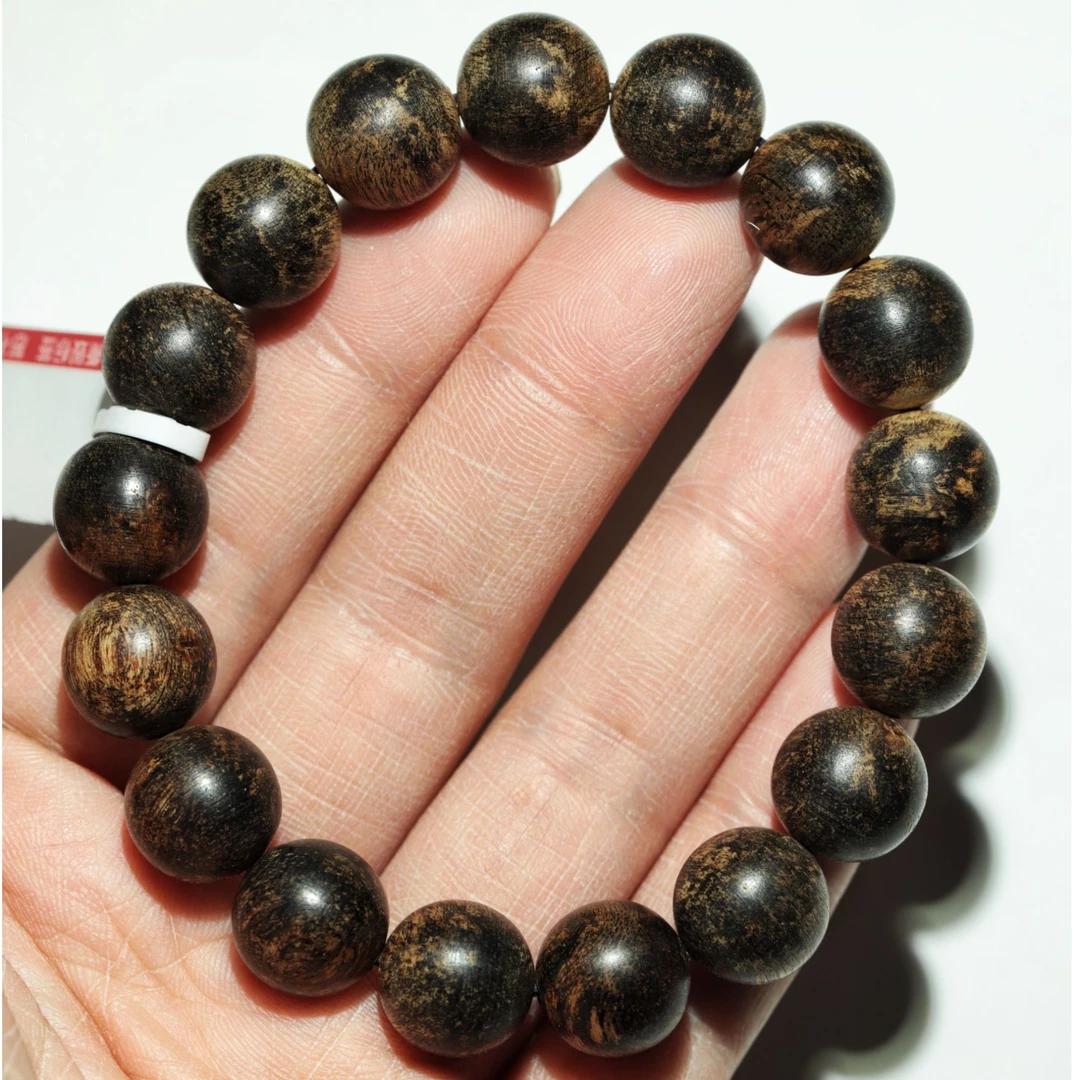 阿九沉香 1.2cm-17.3g 正区惠安老料沉水手串