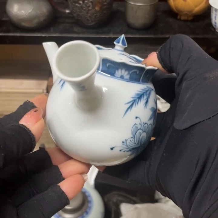 瓷片中古工艺品摆件啊