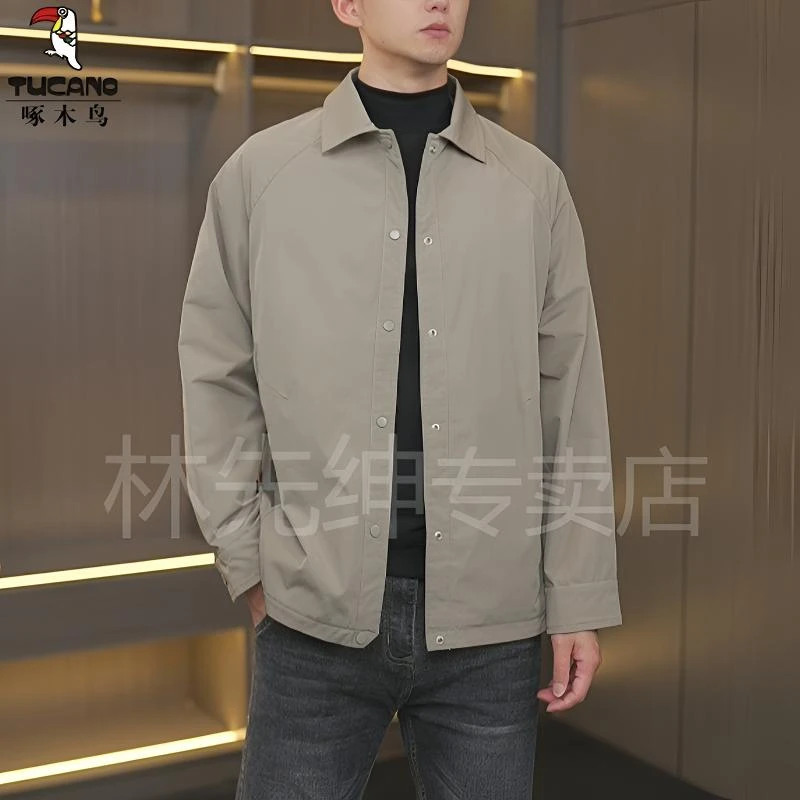 TUCANO/啄木鳥春秋款衬衫外套宽松时尚薄透气翻领休闲夹克简约男