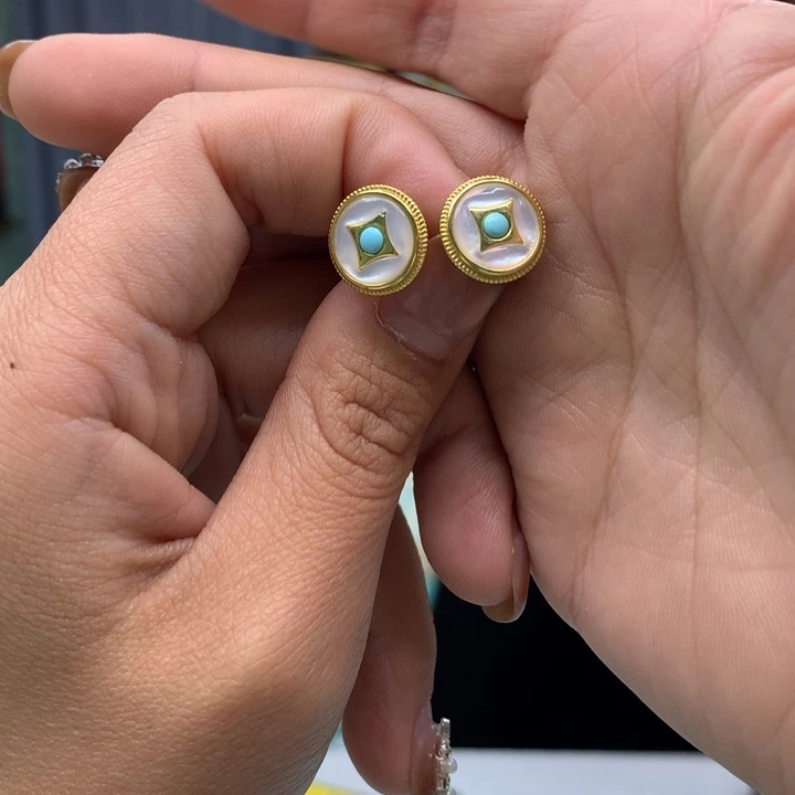 绿松石银S925镶嵌配饰