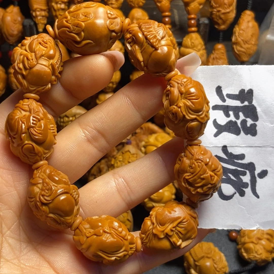 【闪购商品】手串/手链橄榄核@****八宝财神上色