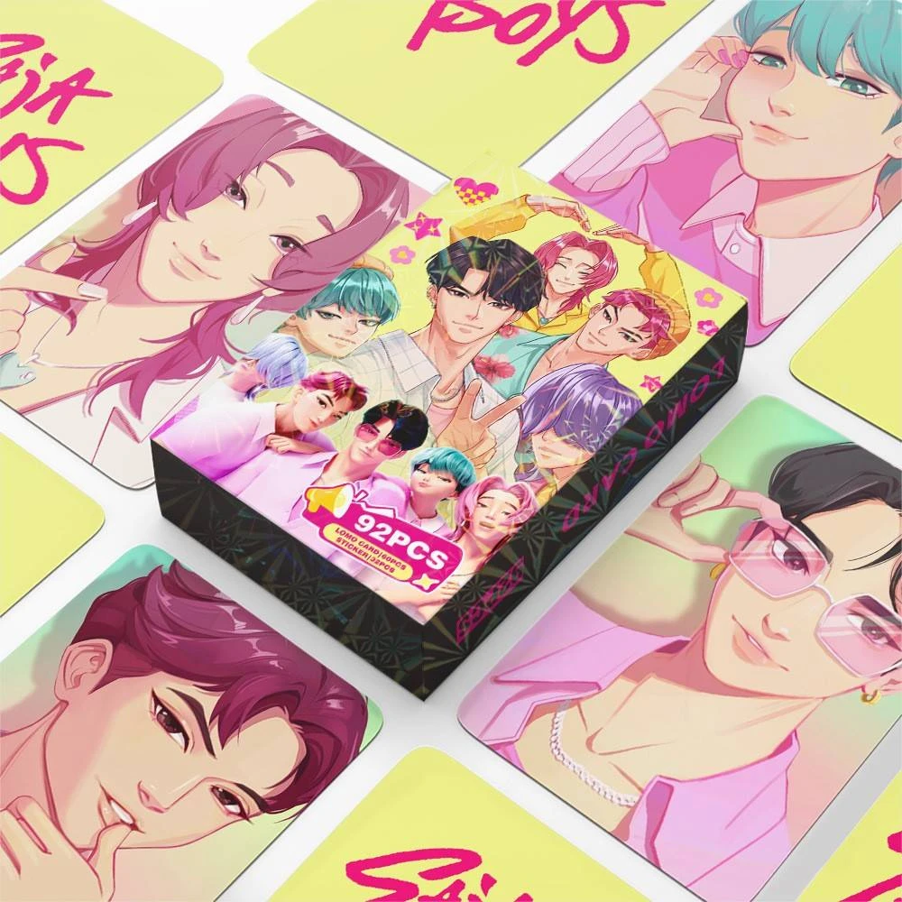 跨境爆款kpop猎魔女团周边沙加男团收藏照片小卡迷你贴纸LOMO卡