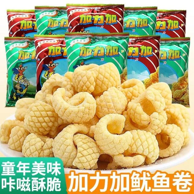 加力加鱿鱼卷甜辣味8090儿时怀旧好吃解馋膨化小零食休闲食品小吃