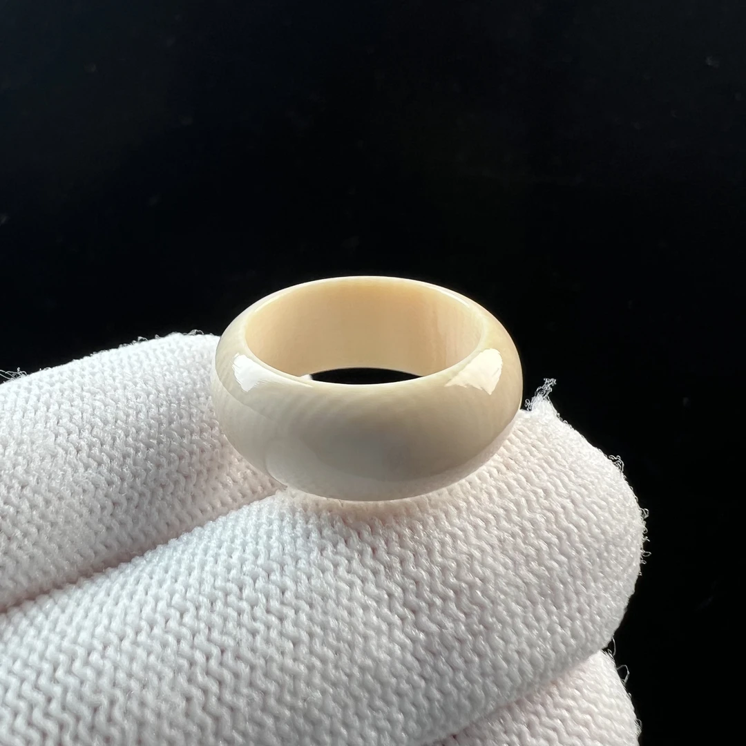 X7049天然猛犸牙跑环 戒圈16mm支持鉴定 假一罚四