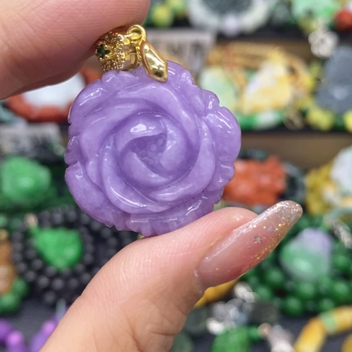 翡翠未镶嵌颈饰项链13