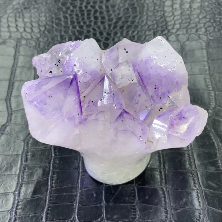 水晶珠宝半成品未镶嵌紫水晶花