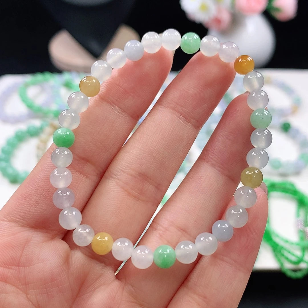 翡翠未镶嵌手链5.6mm