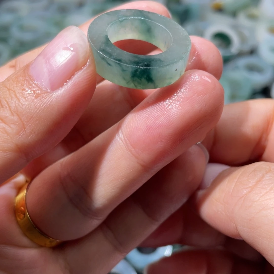 定制翡翠未镶嵌天然翡翠10-16冰蓝花