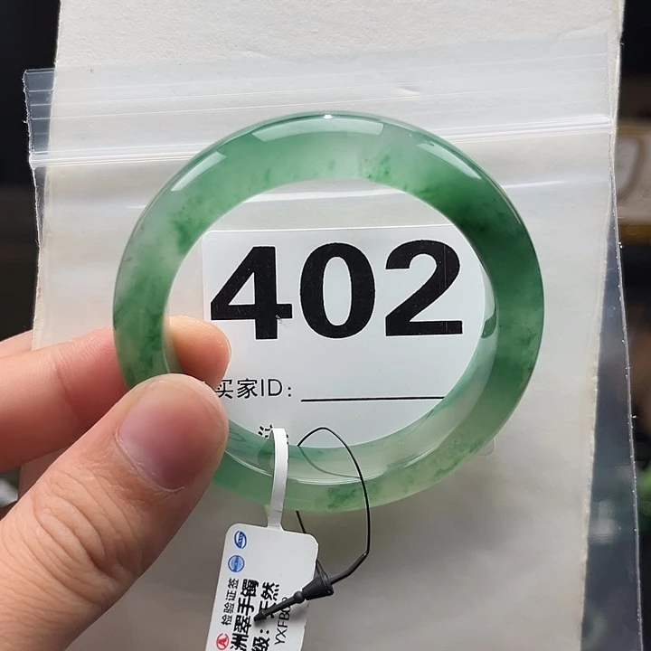石英质玉（非洲翠）手镯未镶嵌402圈口52