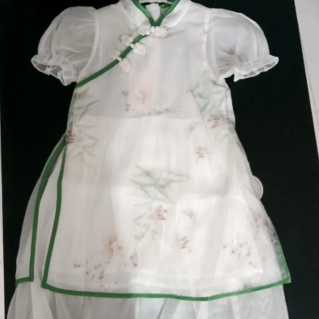 女童国风旗袍连衣裙夏季儿童2025新中式公主裙女宝宝汉服连衣裙子