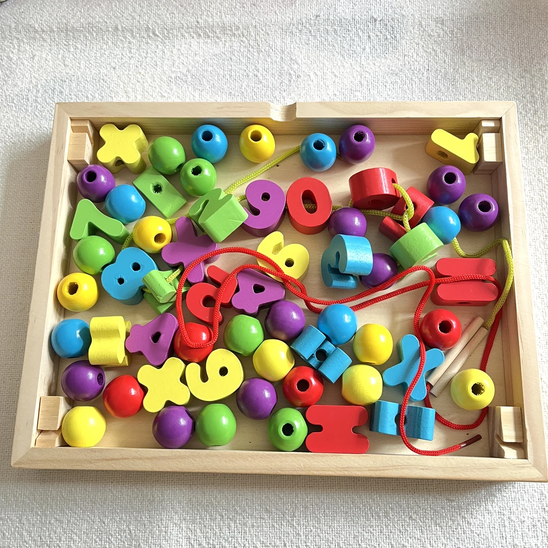 儿童木质玩具益智串珠带