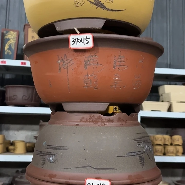 紫砂花盆100-4。