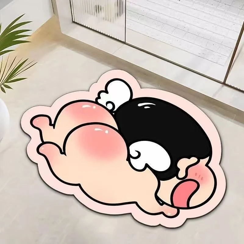 【清淼】蜡笔小新秒吸水地垫卫生间浴室垫子卡通防滑脚垫洗澡防滑垫