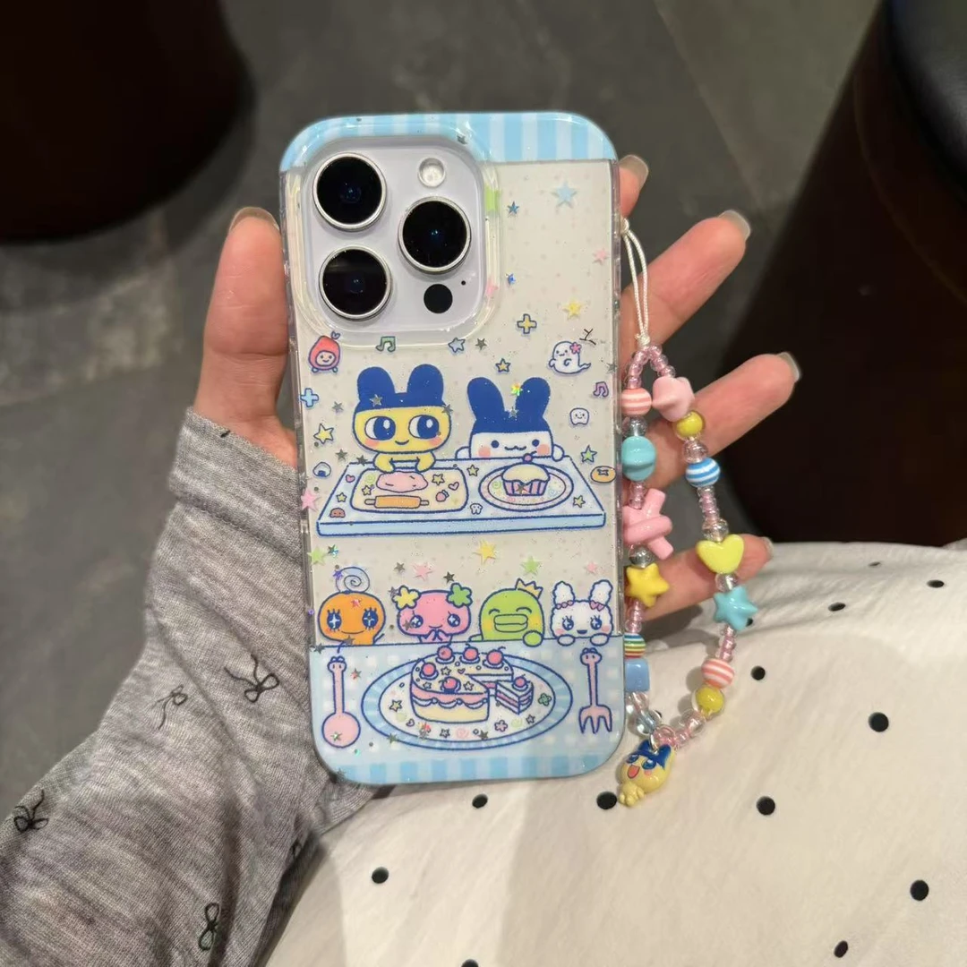 闪粉拓麻歌子笔记本适用iPhone16promax手机壳苹果15pro少女14/13