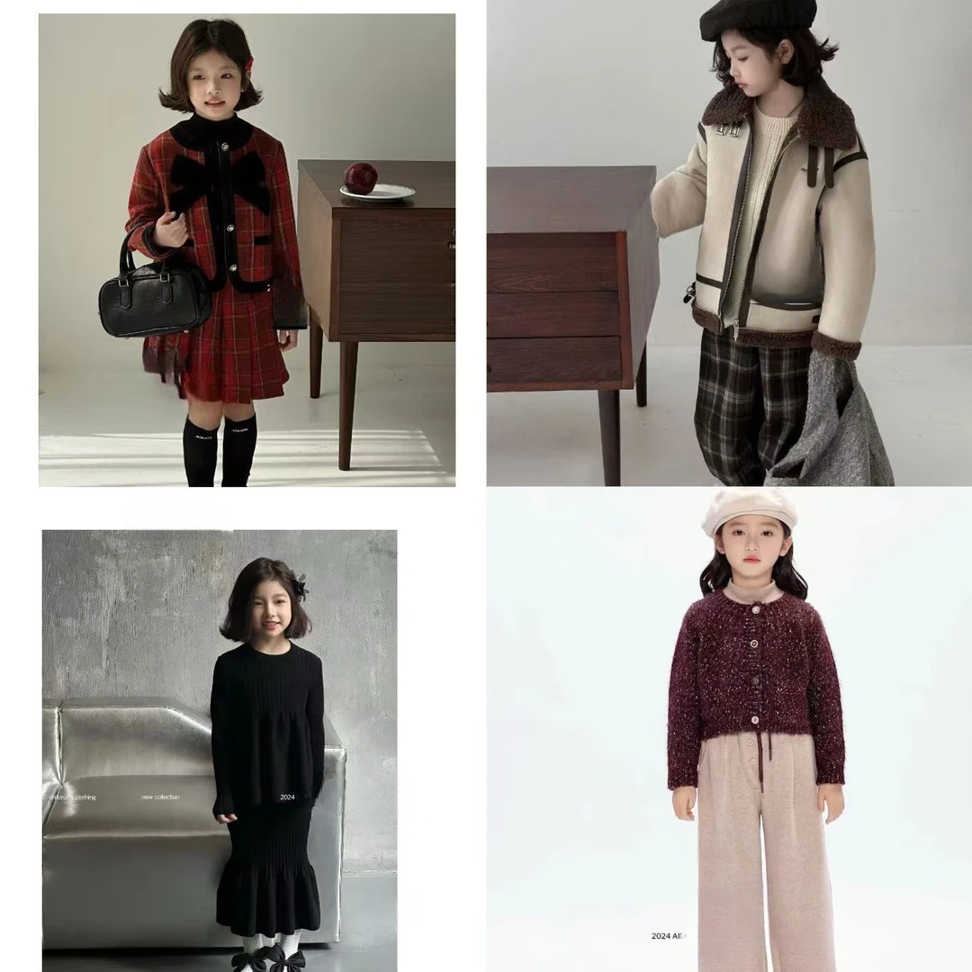 百搭时尚秋款小童大童亲子装