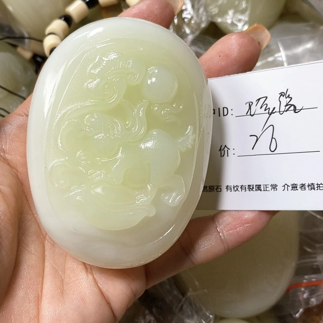 石材珍*古青石手把件