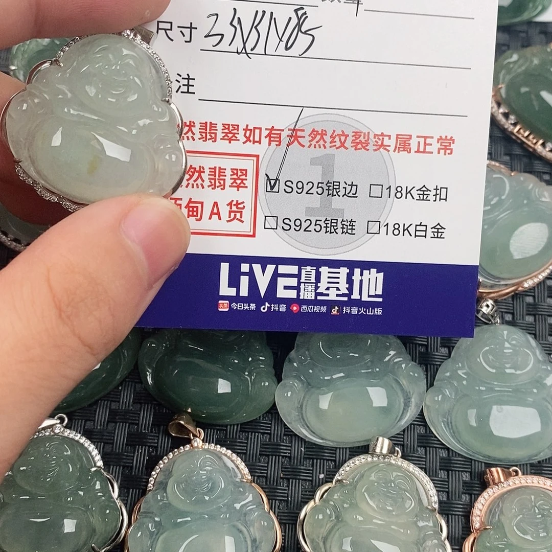 翡翠银S925镶嵌颈饰