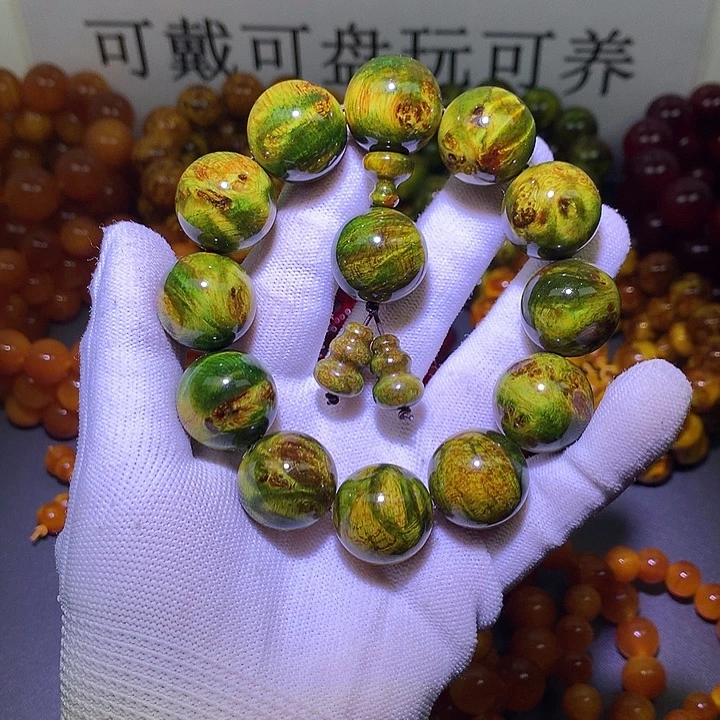 松木（琥珀木）手串/手链2.0 水墨丹青高货