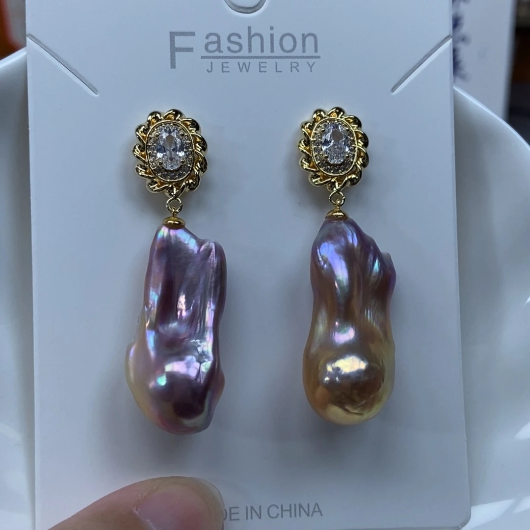 淡水珍珠耳环合金蛋*宝特价484