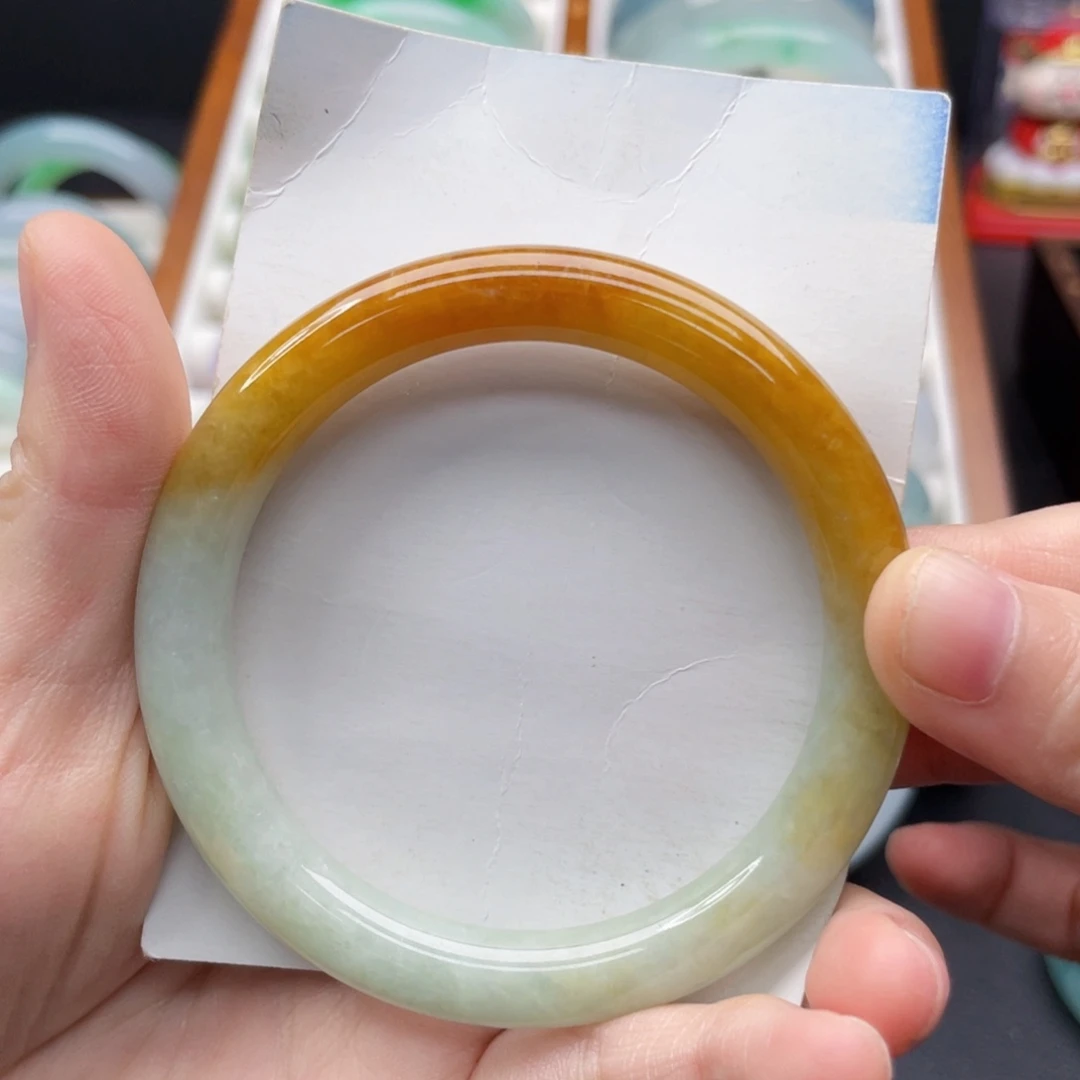 未镶嵌手镯翡翠53.6黄