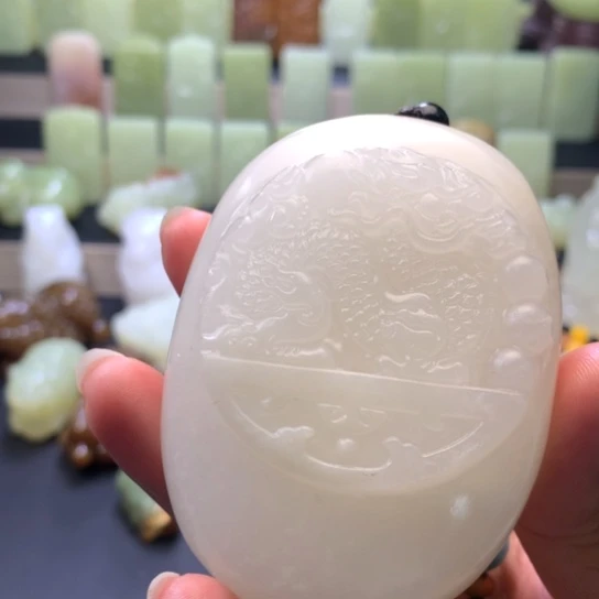 石材方解石手把件