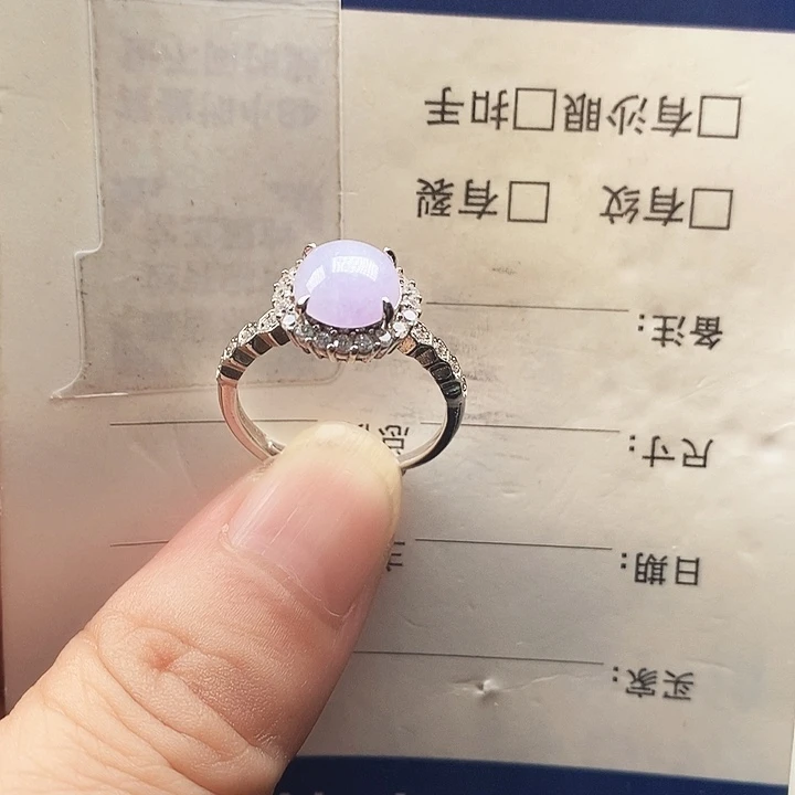 翡翠戒指银S925镶嵌