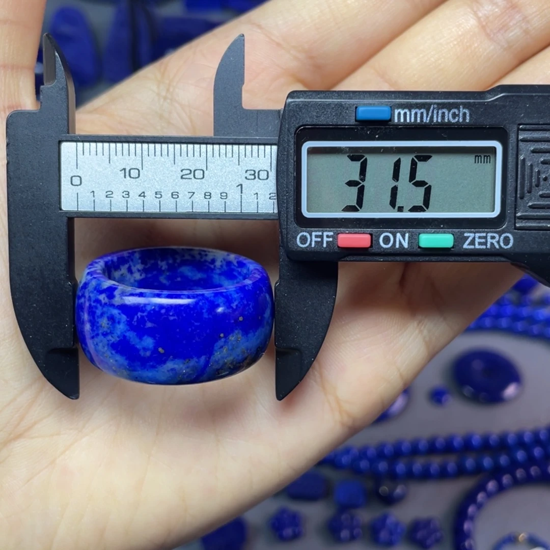 青金石未镶嵌22mm内径扳指