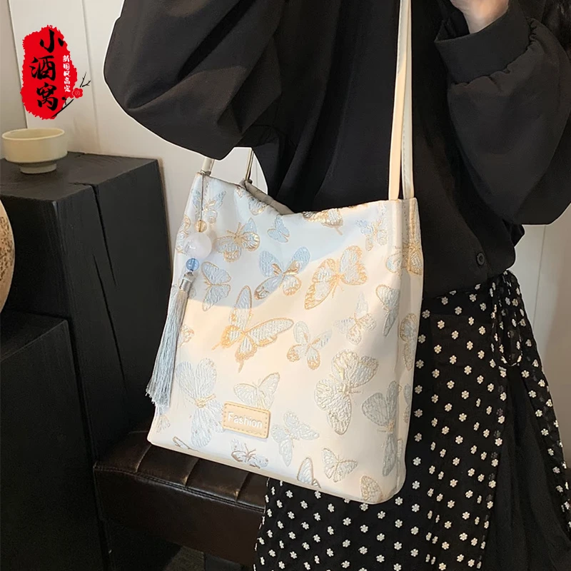 [冰蝶]小酒窝新国风 新款单肩时尚百搭精致提花包