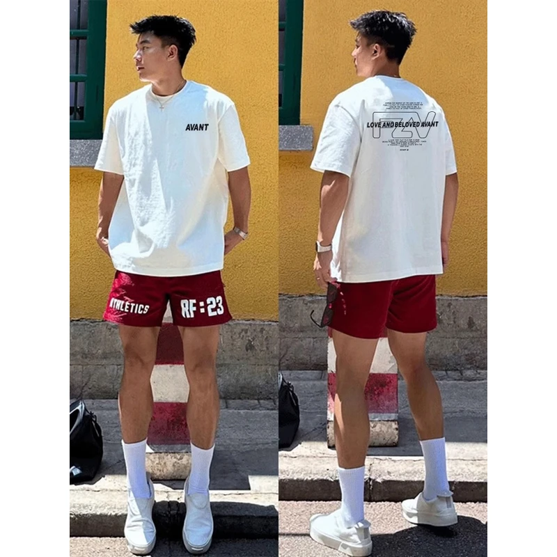 【重磅纯棉】2025新款短袖T恤宽松美式简约cleanfit夏季百搭休闲ins