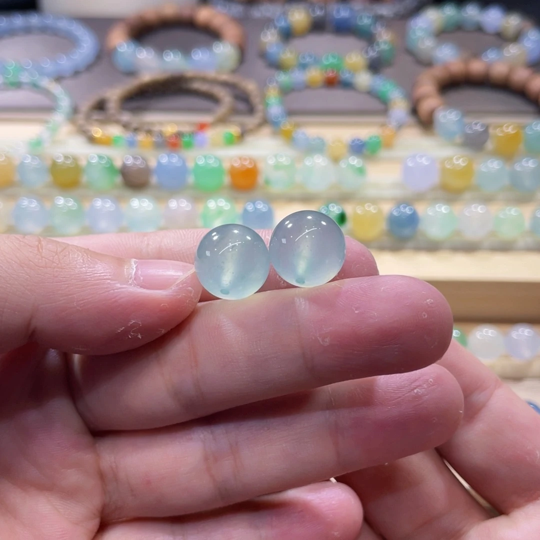 未镶嵌手链翡翠对珠