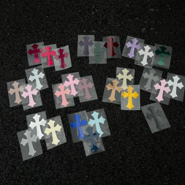 彩色十字架克罗心贴纸车贴摩托车个性贴纸防水贴