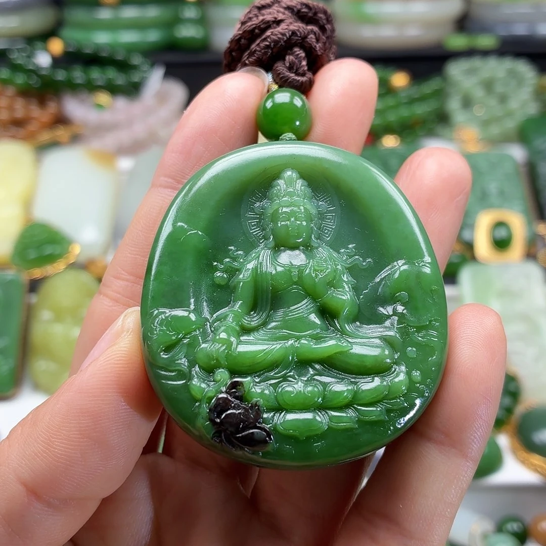 和田玉未镶嵌颈饰漏