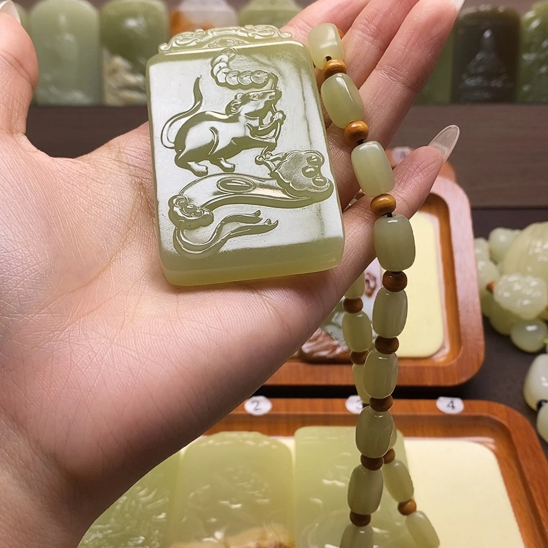 心***人新疆昆仑山料方解石玉