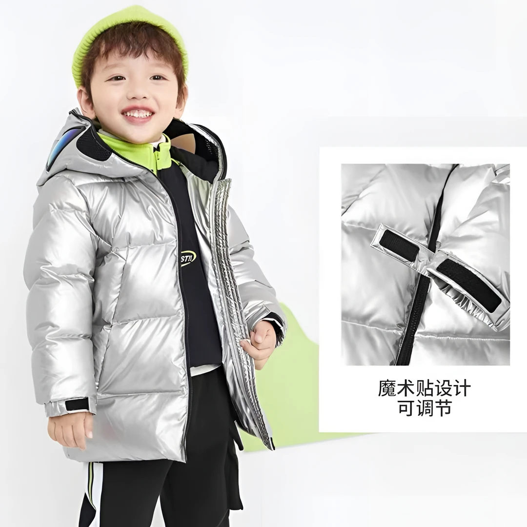 【清仓】90-100码巴家男童羽绒服儿童加厚极寒保暖眼镜连帽羽绒服